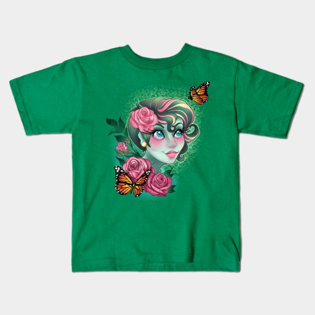 Sister of Seasons - April Kids T-Shirt by InkyMcStapleface